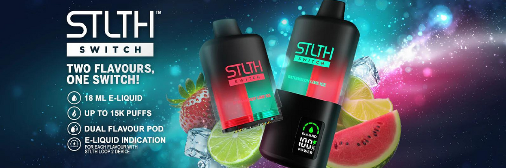 Experience 2 Flavours in 1 Device: STLTH Switch Vape Pod