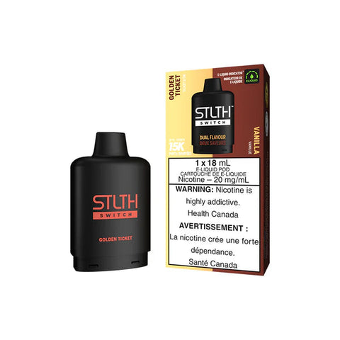 STLTH SWITCH Vape Pod - 15K Puffs - Golden Ticket & Vanilla
