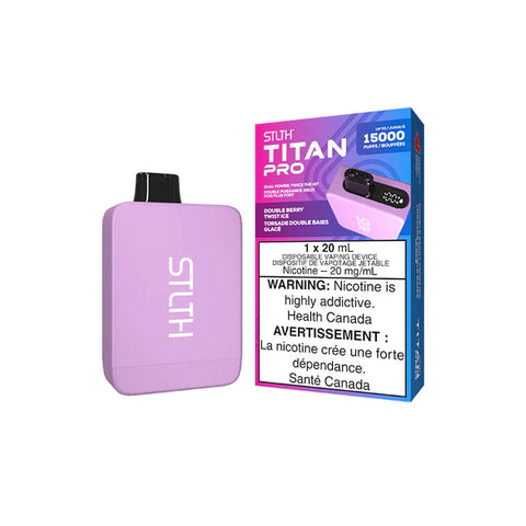 Stlth Titan Pro Disposable Vape - 15,000 Puffs - Double Berry Twist Ice