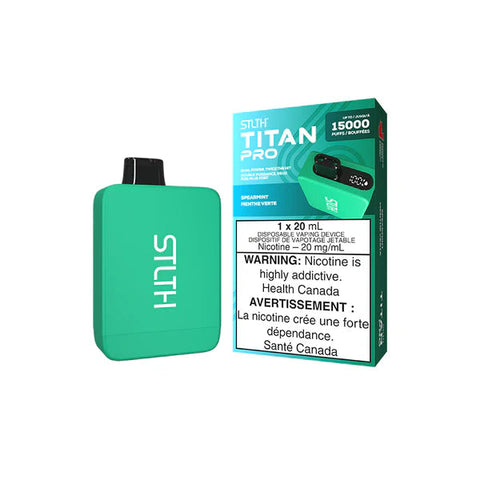 Stlth Titan Pro Disposable Vape - 15,000 Puffs - Spearmint