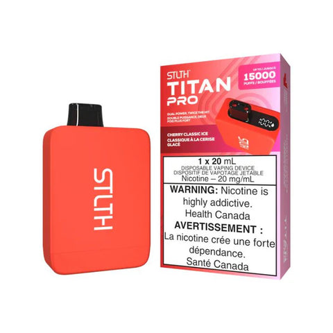 Stlth Titan Pro Disposable Vape - 15,000 Puffs - Cherry Classic Ice