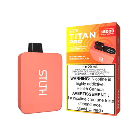 Stlth Titan Pro Disposable Vape - 15,000 Puffs - Peach Banana Ice