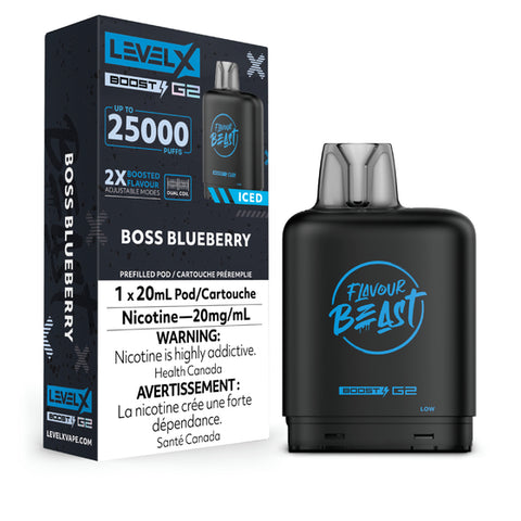 Level X Flavour Beast BOOST Pod - 25K Puffs - Boss Blueberry