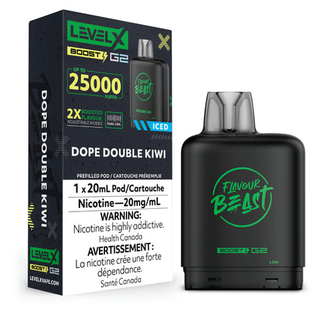 Level X Flavour Beast BOOST Pod - 25K Puffs - Dope Double Kiwi