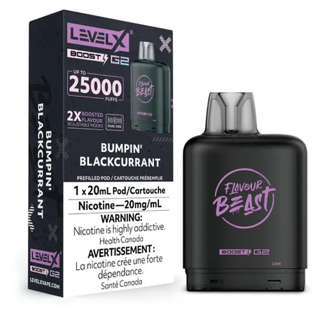 Level X Flavour Beast BOOST Pod - 25K Puffs - Bumpin' Blackcurrant