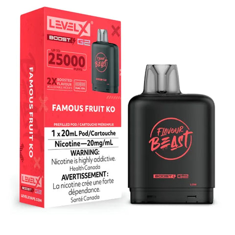 Level X Flavour Beast BOOST Pod - 25K Puffs - Famous Fruit Ko