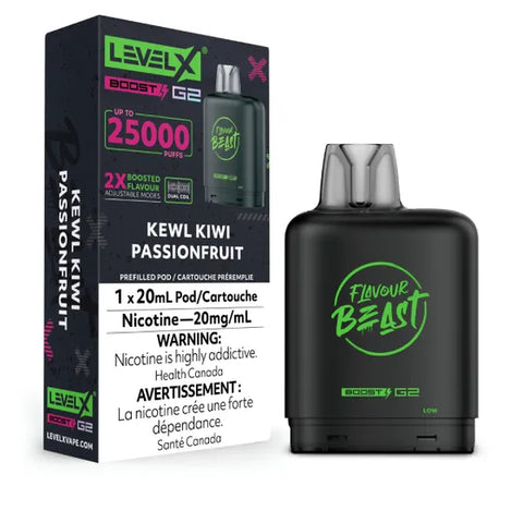 Level X Flavour Beast BOOST Pod - 25K Puffs - Kewl Kiwi Passionfruit