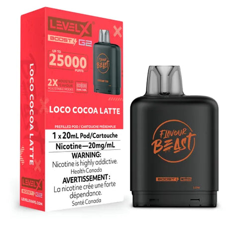 Level X Flavour Beast BOOST Pod - 25K Puffs - Loco Cocoa Latte