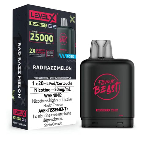 Level X Flavour Beast BOOST Pod - 25K Puffs - Rad Razz Melon