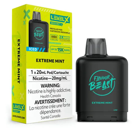 Level X Flavour Beast BOOST Pod - 15K Puffs - Extreme Mint Iced